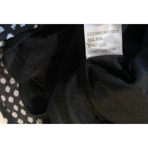 Princess Polly Black White Marion Floral Tie Front Mini Dress Size 8 - Picture 10 of 11